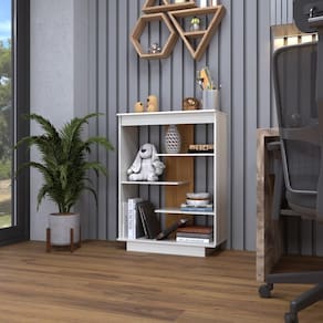 Aparador Com Nichos Tóquio Fidelitá Off-White/Freijó
