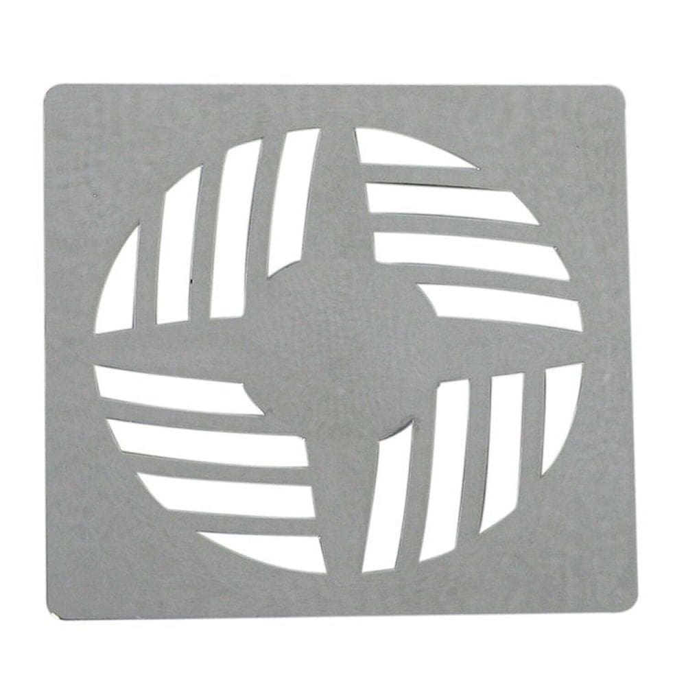 Kit 7 Grelha Quadrada 9,4 x 9,4cm em ABS Cinza
