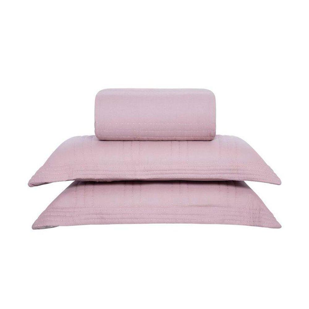 Jg Colcha Orleans 3Pcs Queen Ntgy Home Style:Rosa:Queen - Rosa