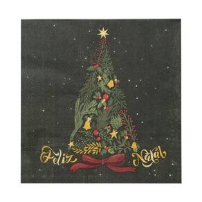 Guardanapo Descartavel Natal Pinheiro 16,5 Cm Saz Home Style