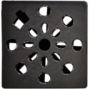 Kit com 7 Grelha Quadrada 9,4 x 9,4cm com Anti-Inseto em ABS Astra Cromado