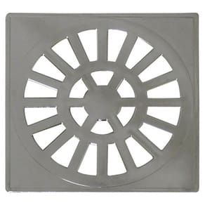 Kit com 7 Grelha Quadrada 10,2 x 10,2cm em ABS Cinza
