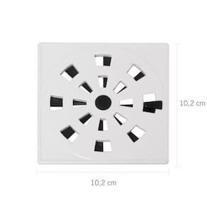 Kit com 7 Grelha Quadrada10,2 x 10,2cm com Anti-Inseto PVC Astra Branco