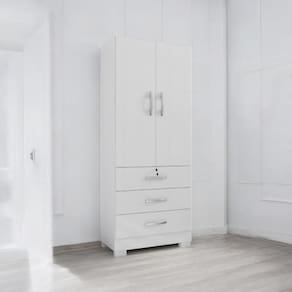 Roupeiro Paris 02 Portas e 02 Gavetas Branco