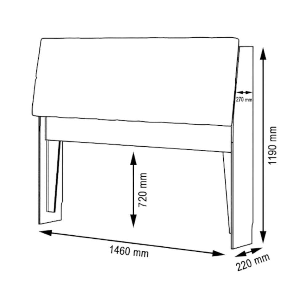 Cabeceira Estofada Ísis Casal Amarula