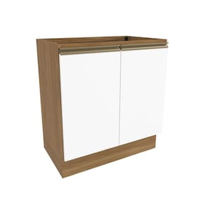 Balcão Celeste Kappesberg 100% Mdf 2 Portas Nogueira/branco