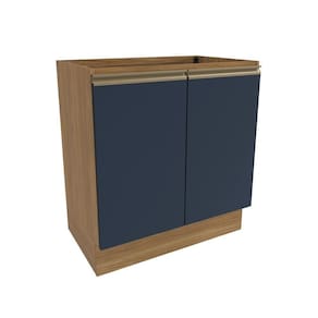 Balcão Celeste Kappesberg 100% Mdf 2 Portas Nogueira/azul