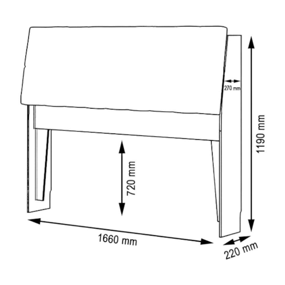 Cabeceira Estofada Ísis Queen Chocolate