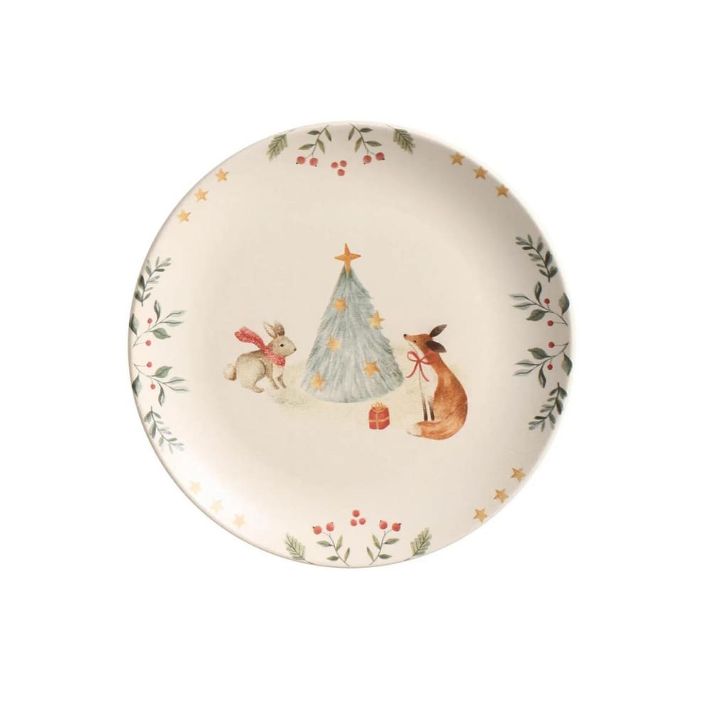 Prato Sobremesa Em Cerâmica Coup Christmas Card 19cm Porto Brasil