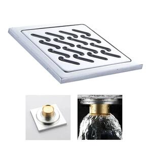 Ralo 10x10 Aço Inox Banheiro Lavabo Anti Odor Anti Inseto Higienico Seguro Resistente Cozinha Quintal Lavanderia Ambiente Interno Externo