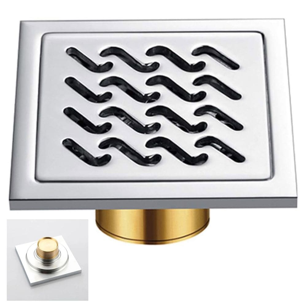 Ralo Inox 10x10 Banheiro Lavabo Anti Odor Anti Inseto Resistente Cozinha Lavanderia Quintal Seguro Higienico