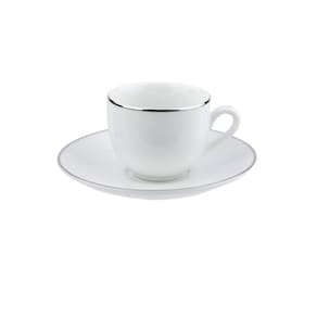 Xícara De Chá Em Porcelana Legacy Silver 220ml L?hermitage Branca