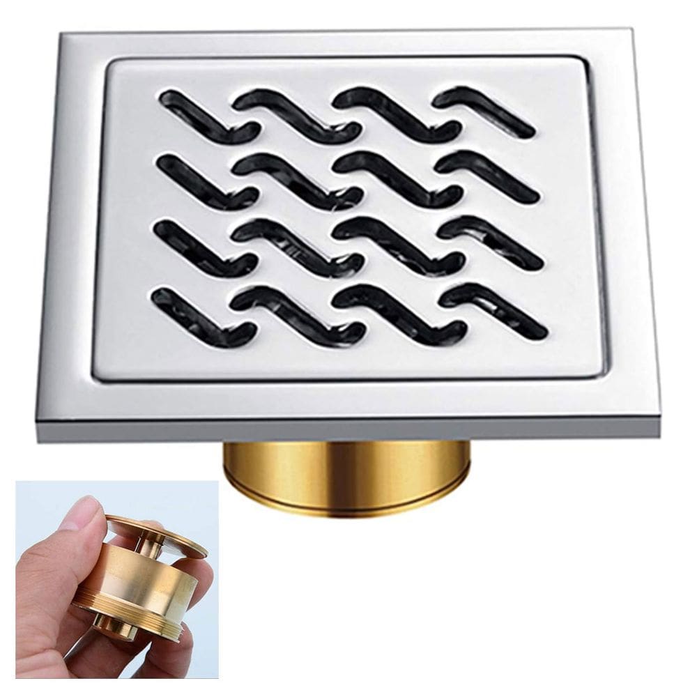 Ralo 10x10 Inox Banheiro Lavabo Anti Odor Anti Inseto Higienico Cozinha Lavanderia Quintal Seguro Resistente Anti Corrosao