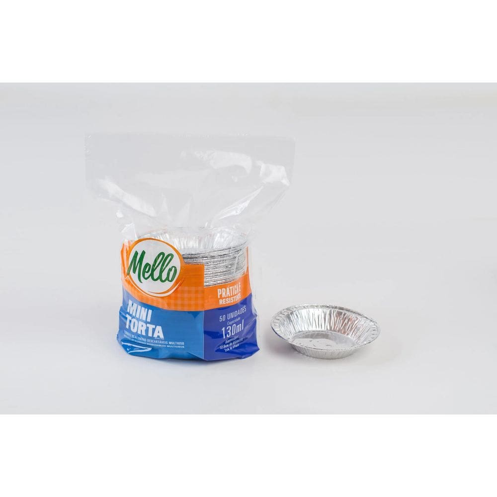 Kit C/2 Pct Forma De Aluminio Mini Torta 130 Ml. C/50 Un. (Mello)