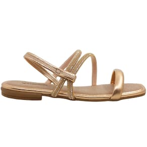 Sandália Feminina Casual Dia a Dia Rasteira com Strass Mississipi Mb752