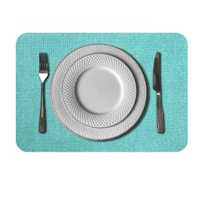 12 Jogo Americano Mesa Posta Luxo Impermeável Pvc Vie Vdt