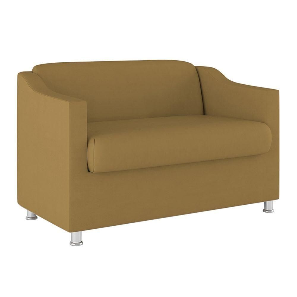 Sofá Namoradeira 2 Lugares Tilla Sala De Estar Balaqui Decor capuccino