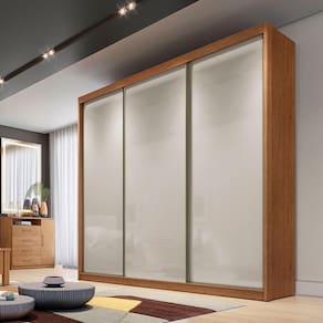 Guarda Roupa 3 Portas 6 Gavetas Clic Móveis Cumaru-fendi