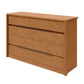 Cômoda Urban Estrutura Mdf Com 8 Gavetas Móveis Lopas Amendoa Clean