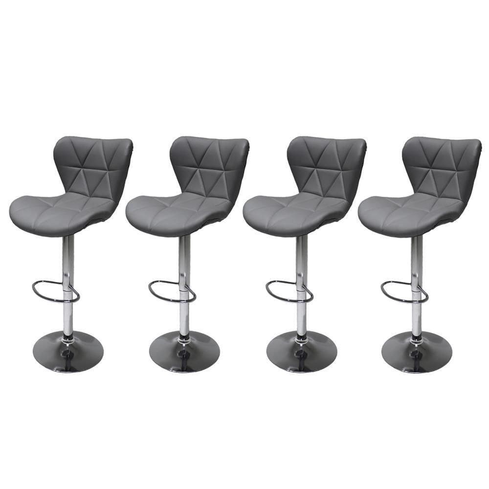 Kit 4 Banquetas Giratórias Formiga Cinza