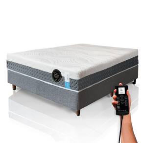 Colchão De Látex Articulado Cinza 20cm Solteiro 96x203cm