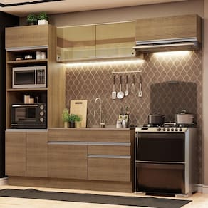 Cozinha Completa 270011 Com Armário E Balcão RusticRustic