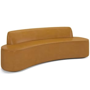 Sofá 5 Lugares Para Sala De Estar Living 280cm Koane D06 Sintético Caramelo - Mpozenato