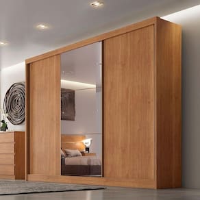 Guarda Roupa Turim 3 Portas 6 Gavetas Clic Móveis Cumaru