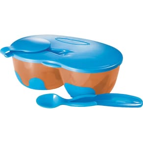 Prato com Colher e Divisória Multikids Funny Meal BB053 Menino