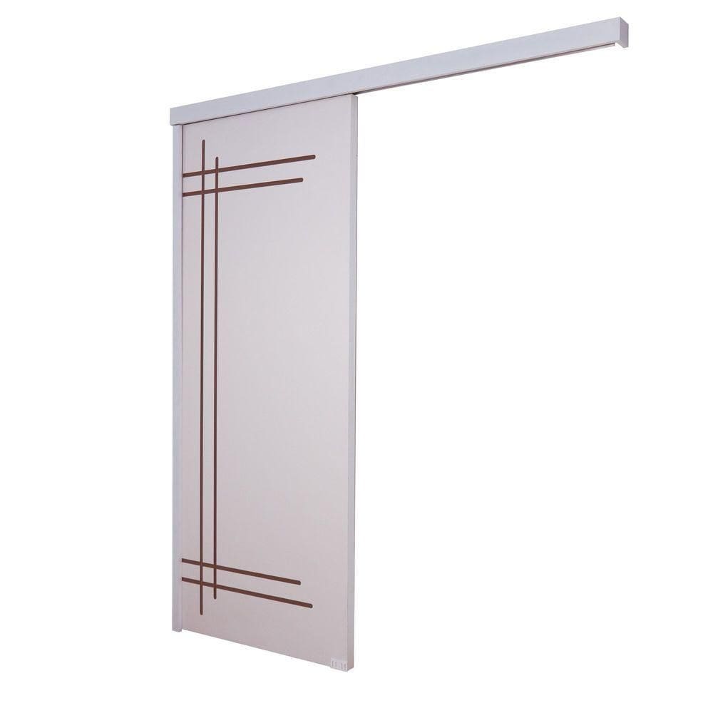 Porta De Correr Branco Prime Frisada F05 210x100