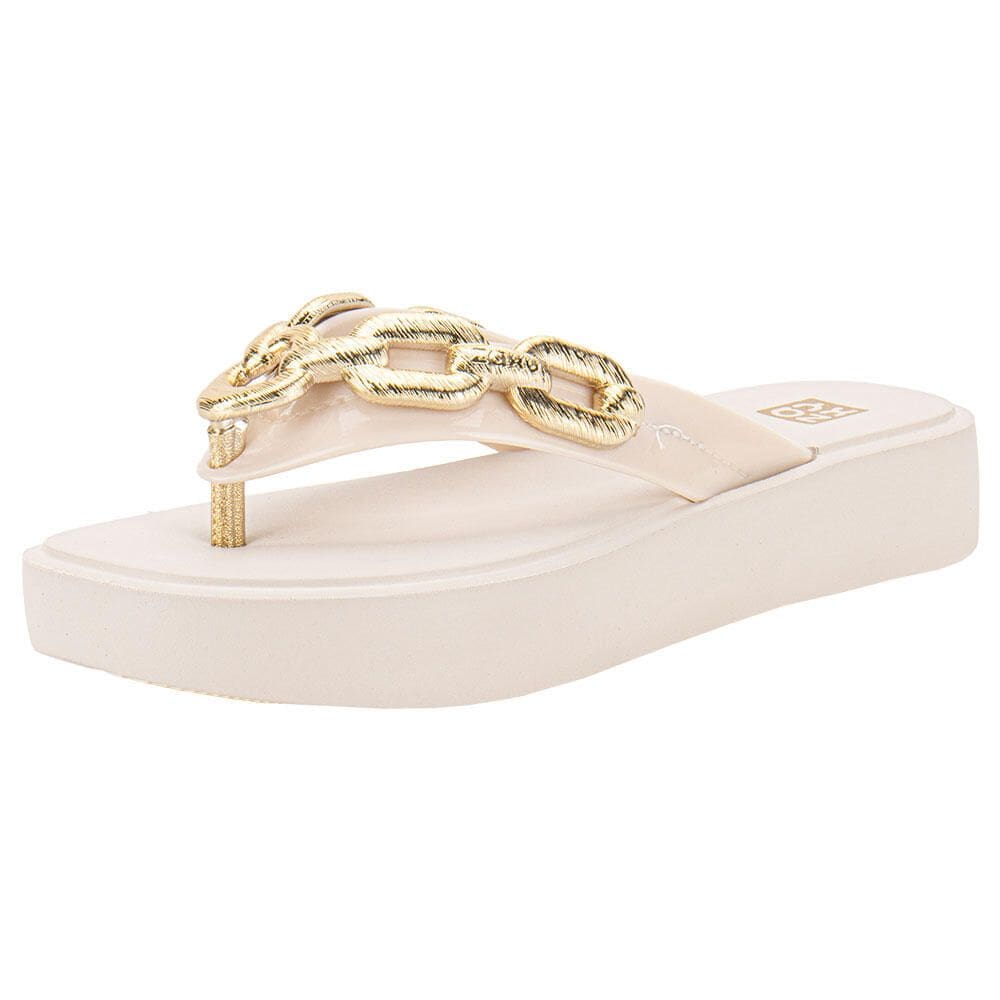 Tamanco Feminino Flat Chain Zaxy 19154