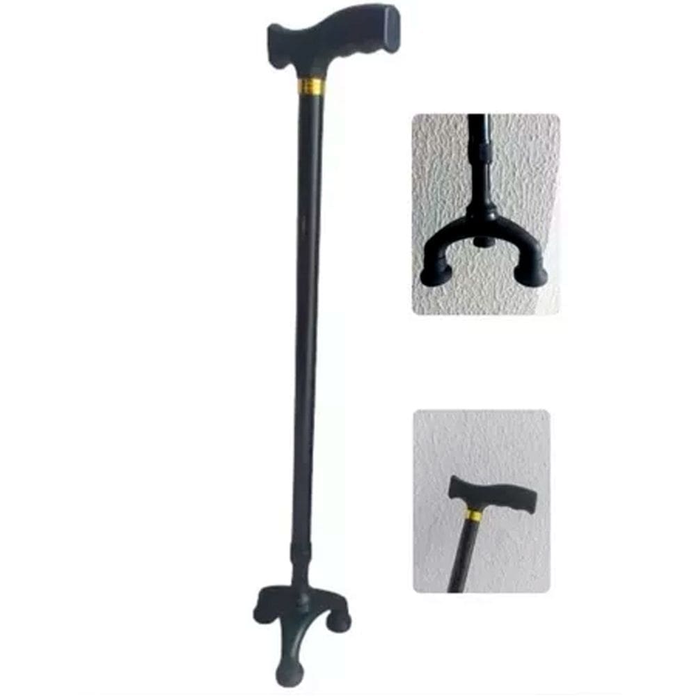 Bengala De Caminhada 3 Apoios Leve Anti Impacto Com Altura Ajustável 64CM a 1015CM