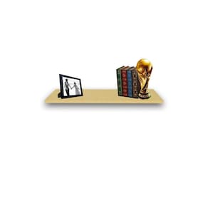 Prateleira Simples Natural 20X15 Cm Com Suporte Em Mdf