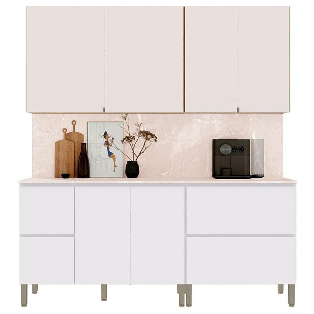 Cozinha Modulada Art 6 Peças Freijó Ártico Soft - Kits Paraná