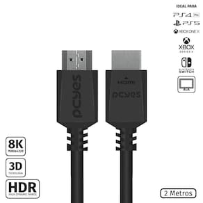 Cabo Hdmi Ultra 2.1 28awg Puro Cobre 8k 60hz 2 Metros