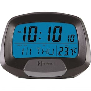 Despertador Digital Cinza Metálico Herweg 2977 único