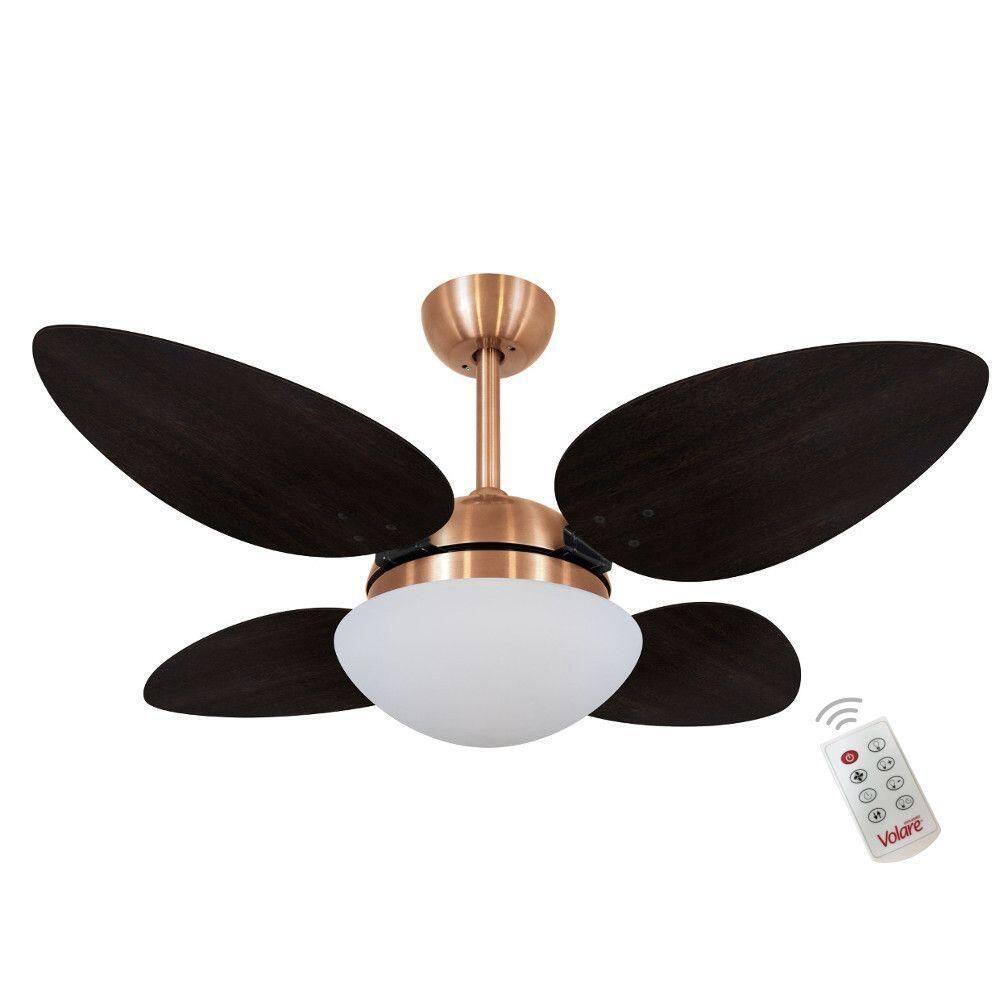 Ventilador Volare Petalo Quad Tabaco 220v E Controle Remoto