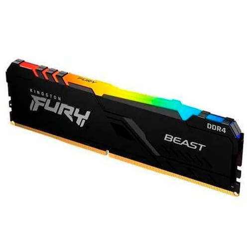 Imagem do produto Memória Kingston Fury Beast 16GB 3200MHz DDR4 RGB CL16 - KF432C16BB2A/16 em Casas Bahia