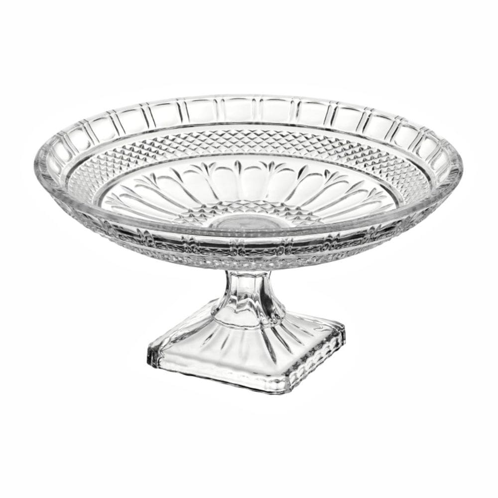 Centro De Mesa Com Pé Em Cristal Brandon 32,7x16,5cm Haüskraft