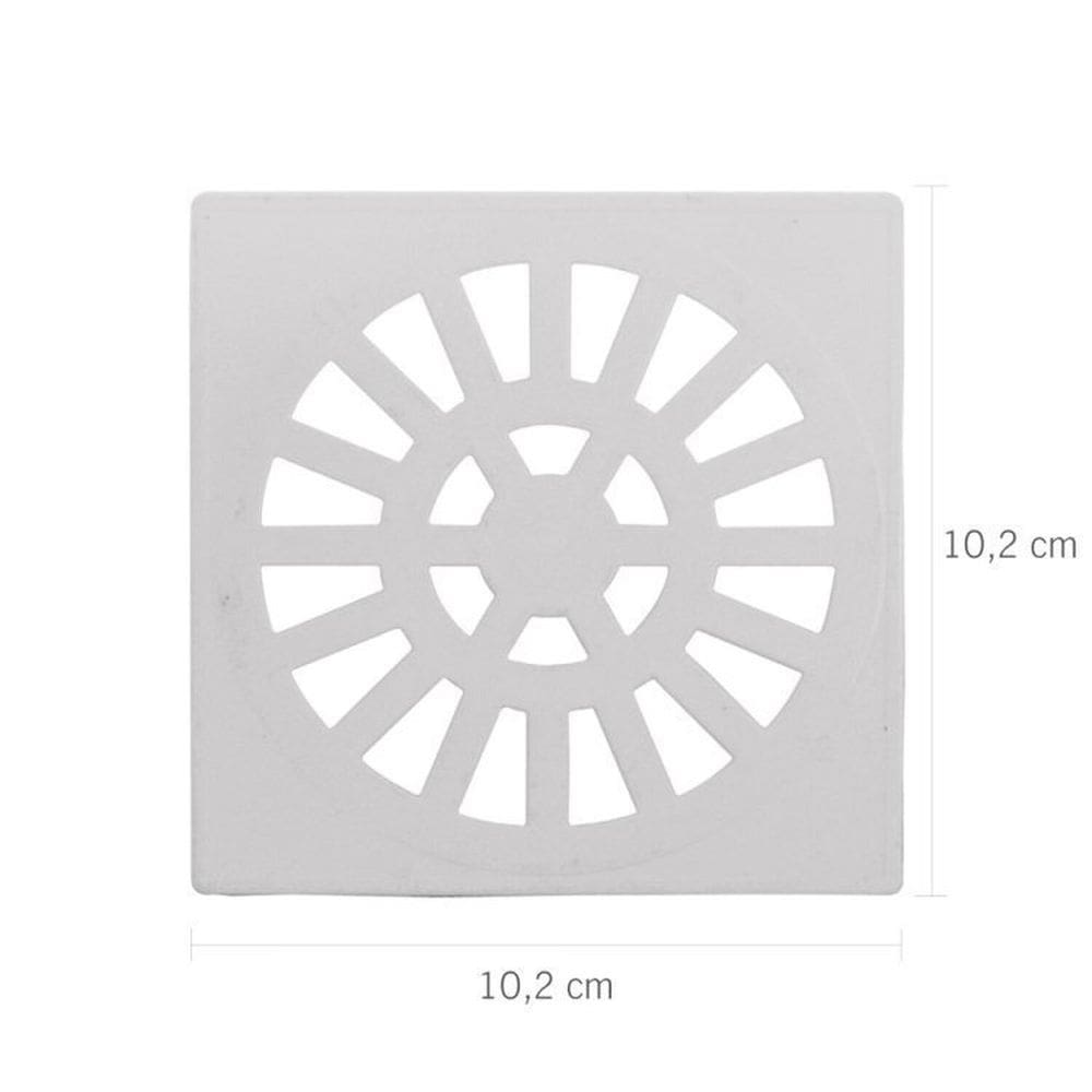 Kit 10 Grelha Quadrada 10,2 x 10,2cm em PVC Astra Branco
