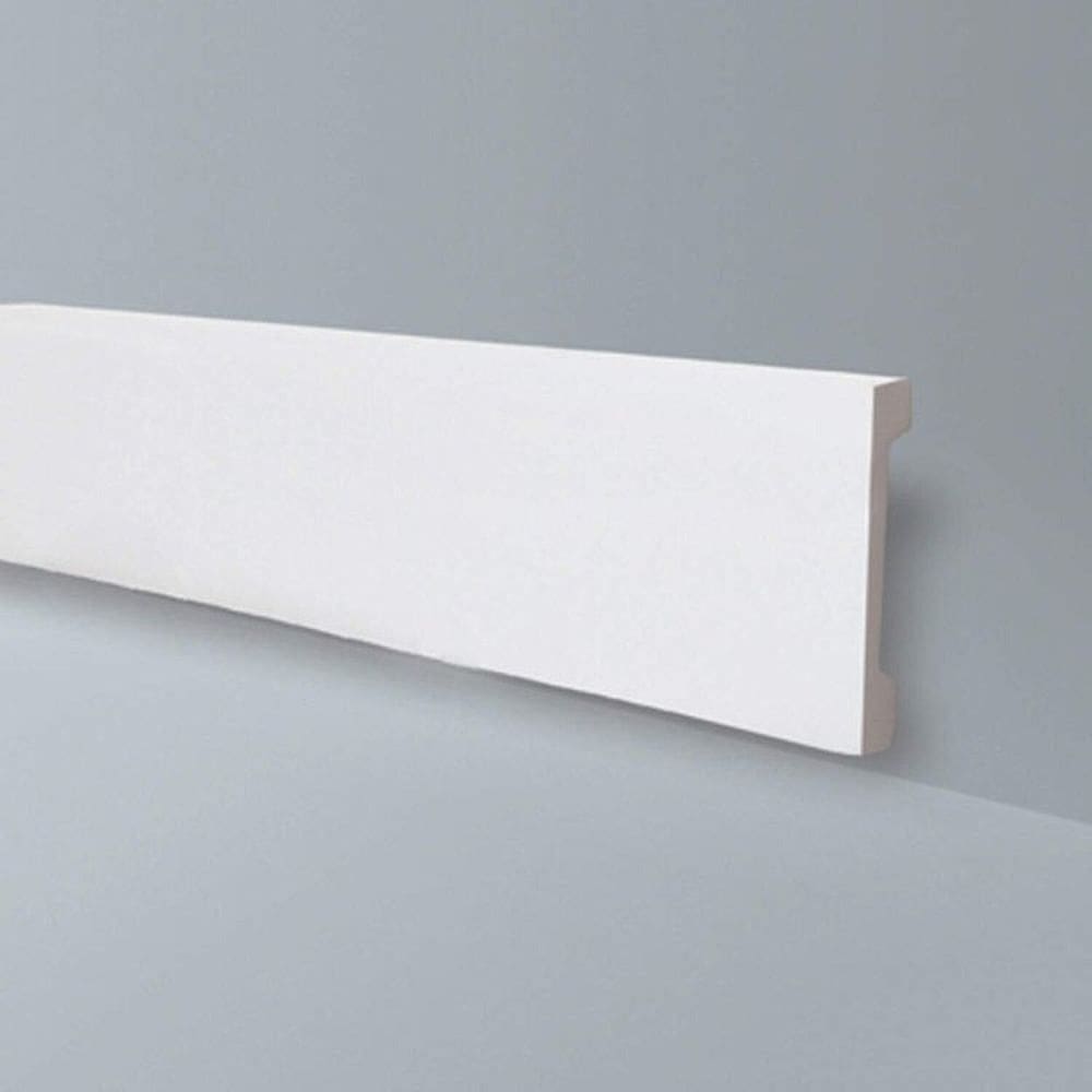 Kit com 20 Barras Rodapé Gart de Poliestireno Wb15 18mmx15cm Metro Linear 7,32m Branco