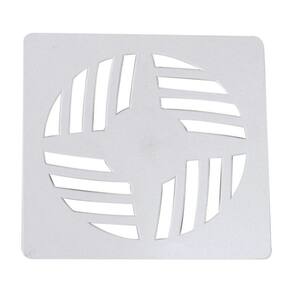 Kit com 5 Grelha Quadrada 15x15cm em PP Modelo II Branco