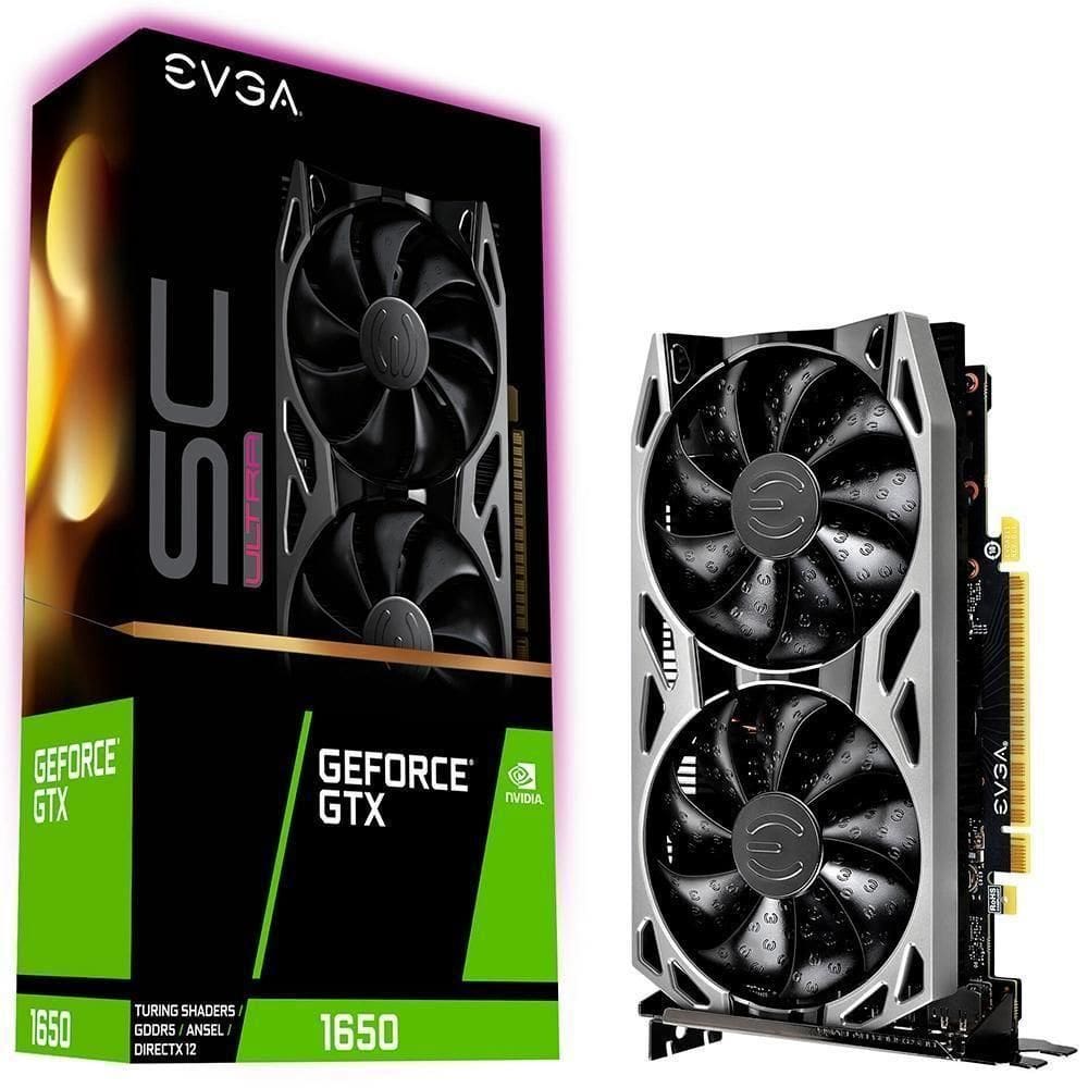 Placa De Vídeo Evga Geforce Gtx 1650 4Gb Sc Ultra Gaming 128 Bits 04G-P4-1057-Kr