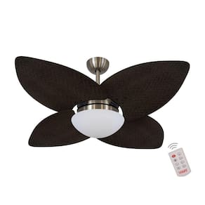 Ventilador De Teto Bronze 4 Pás 127v C/ Controle