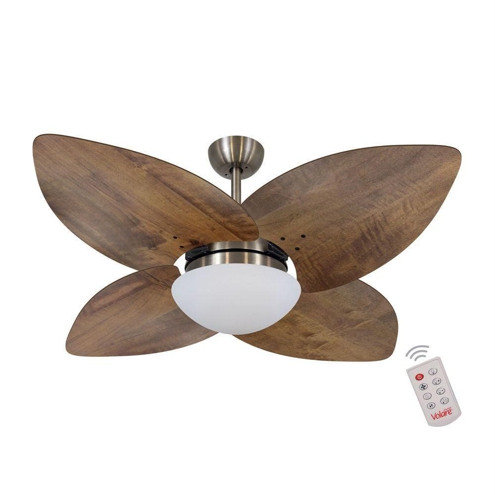 Ventilador De Teto Bronze 4 Pás Rádica 127v C/ Controle