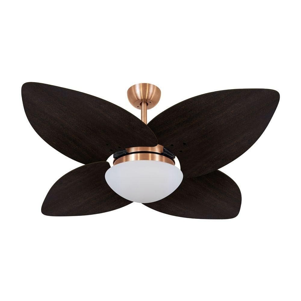 Ventilador De Teto Dormamu Cobre 4 Pás Tabaco 127v