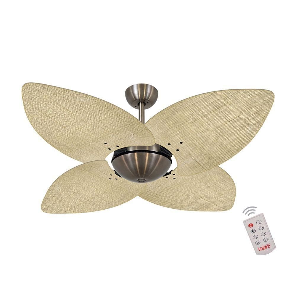 Ventilador De Teto Bronze Office 4 Pás 127v C/ Controle