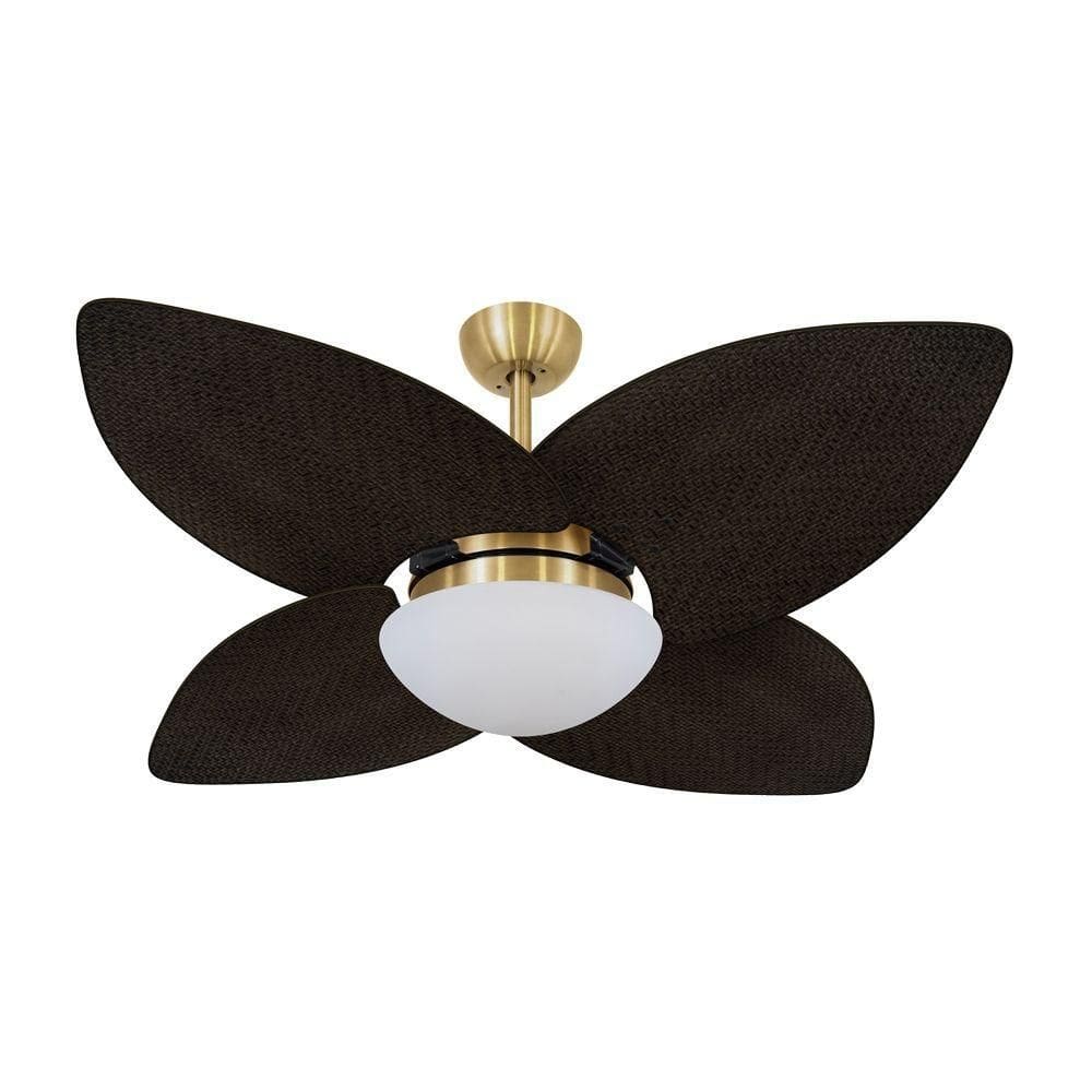 Ventilador De Teto Dourado 4 Pás 127v C/ Controle