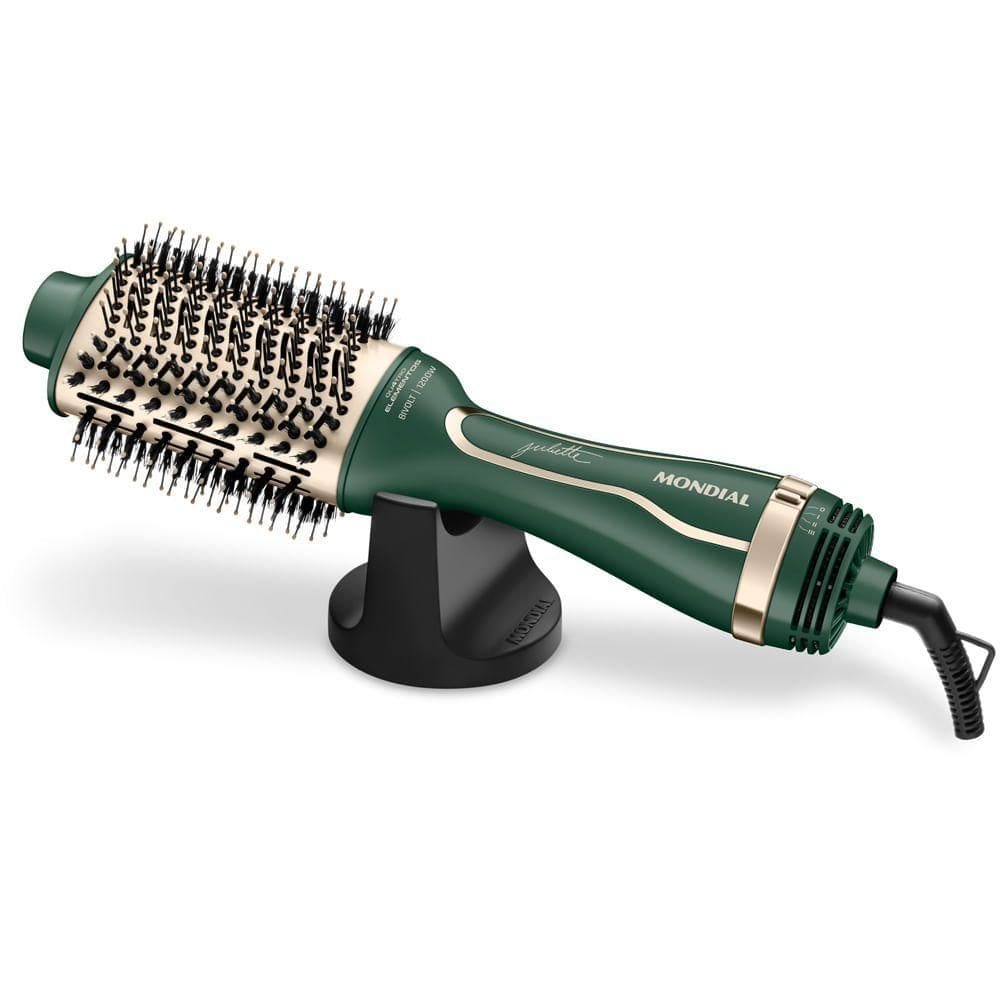 Escova Secadora By Juliette Mondial Verde Oliva 1200w Bivolt
