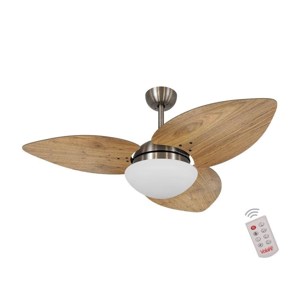 Ventilador De Teto Bronze 3 Pás Rádica 127v C/ Controle